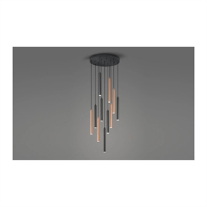 MUSTERRING - CALINA KLYNGEPENDEL - SORT - JUSTERBAR - LED LYS - STÆRK PRIS